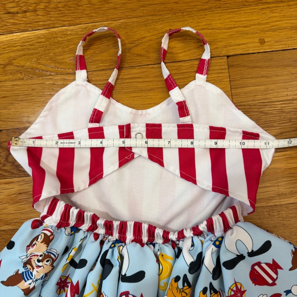 Spoiled & Flashy Boutique Disney Nautical Mickey Friends Dress - Girl's Size 4T - Picture 8 of 9